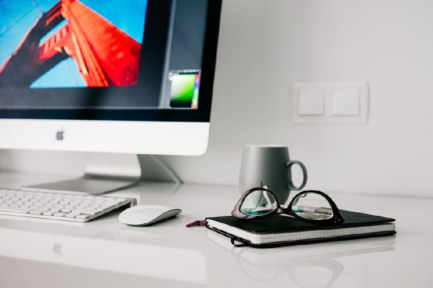 Glasses and iMac